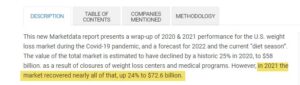 plus size health and wellness 2021 diet industry 72 billion dollars
