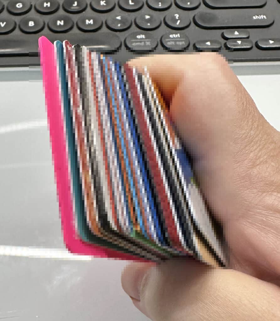 money management - stack of credit cards 
